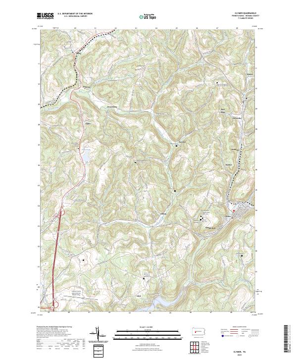 Clymer topographic map thumbnail