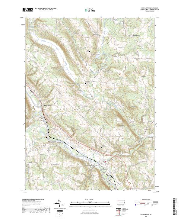 Cochranton topographic map thumbnail