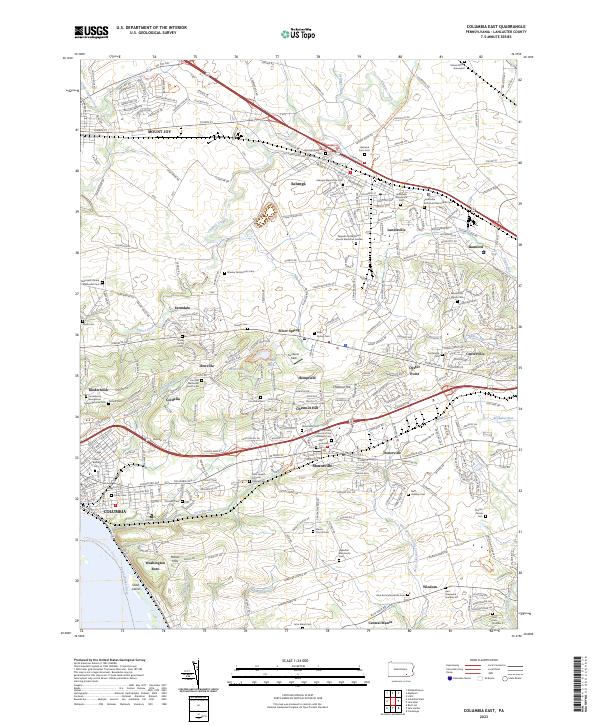 Columbia East topographic map thumbnail