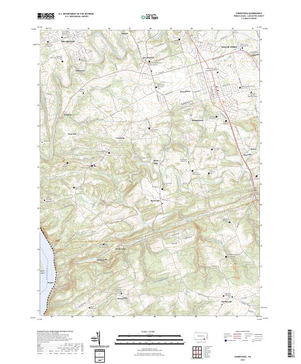 Conestoga topographic map thumbnail