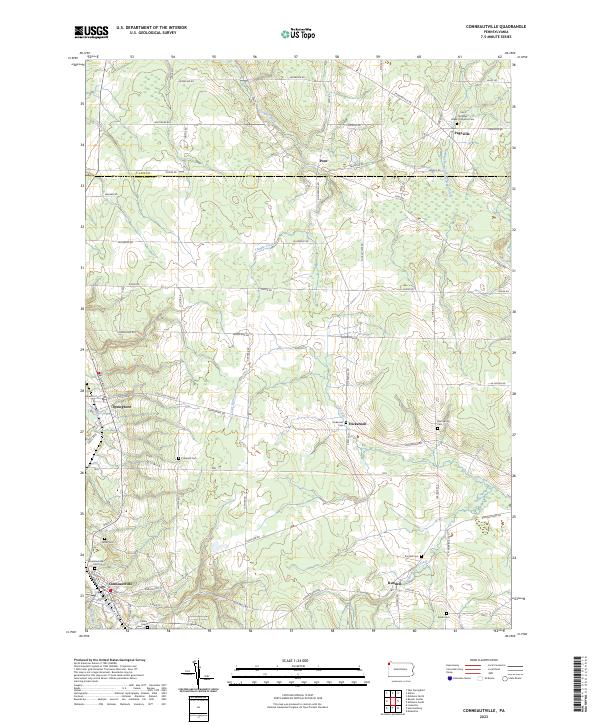 Conneautville topographic map thumbnail