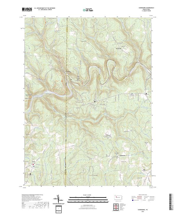 Cooksburg topographic map thumbnail