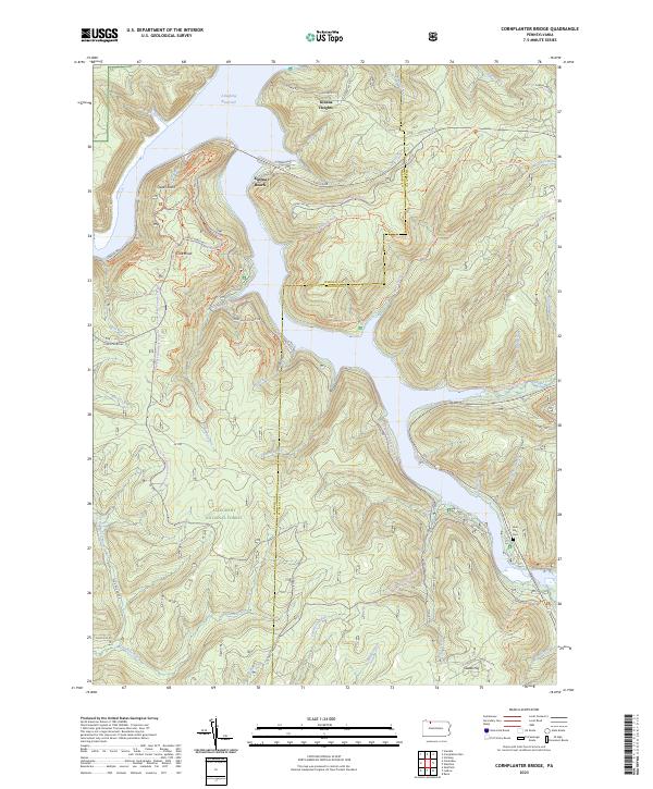 Cornplanter Bridge topographic map thumbnail