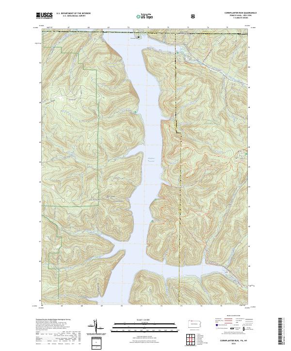 Cornplanter Run topographic map thumbnail