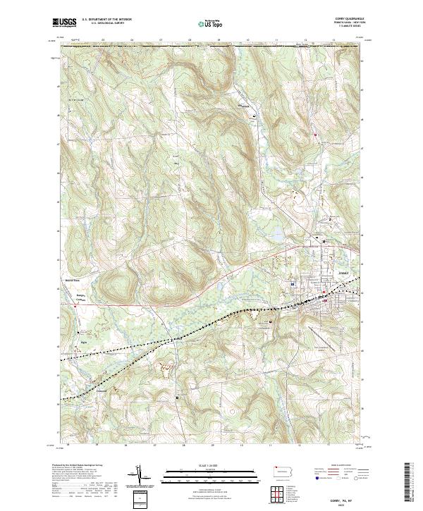 Corry topographic map thumbnail
