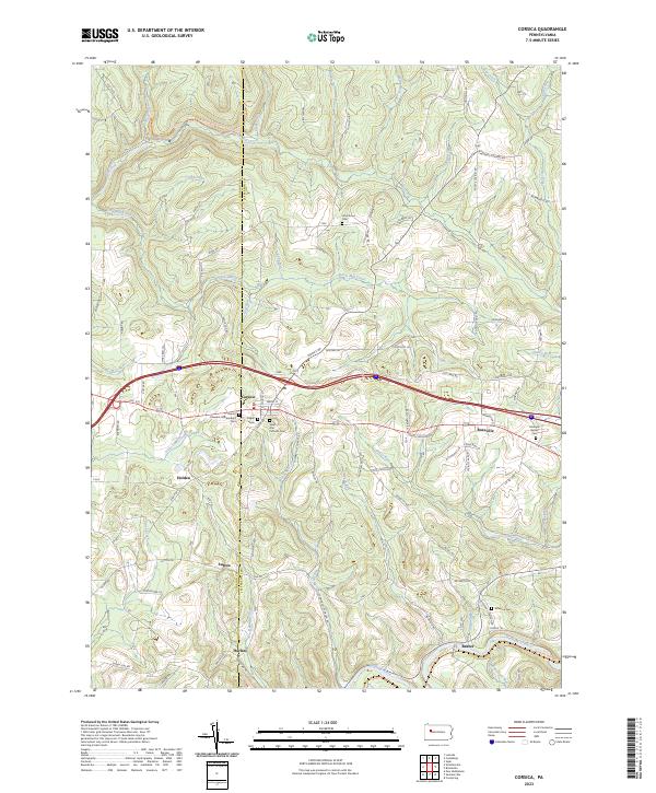 Corsica topographic map thumbnail