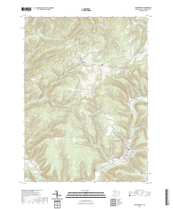 Coudersport topographic map thumbnail