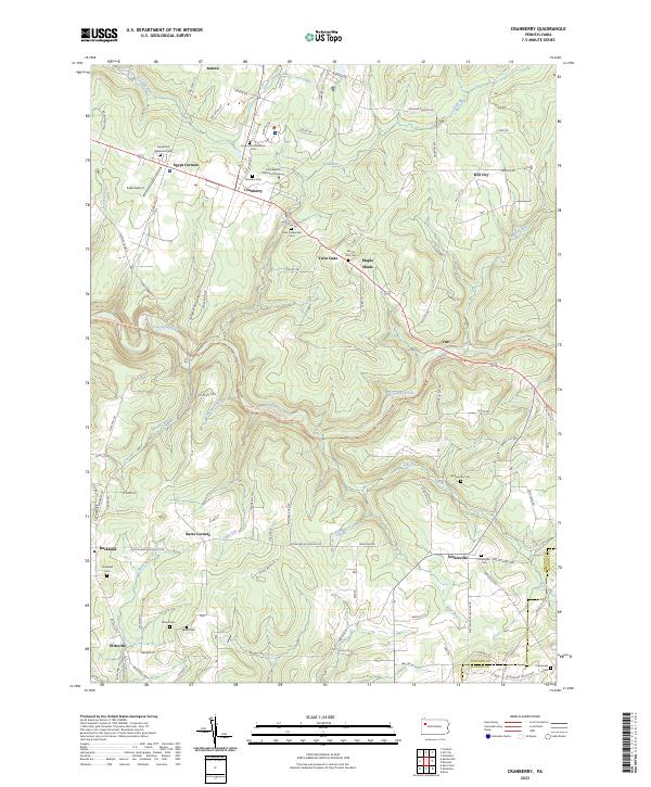 Cranberry topographic map thumbnail