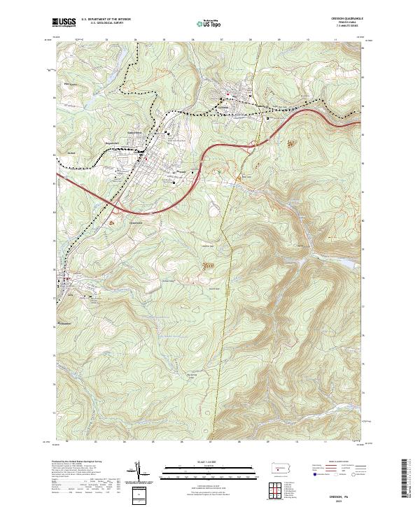 Cresson topographic map thumbnail