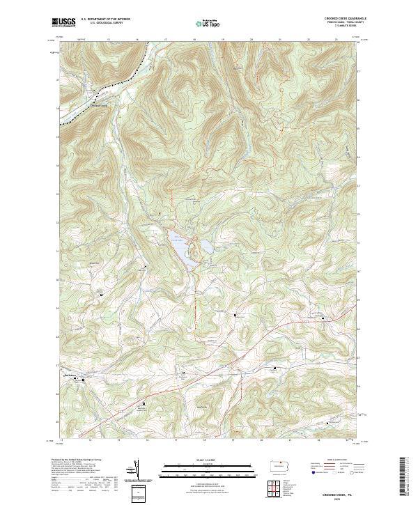 Crooked Creek topographic map thumbnail