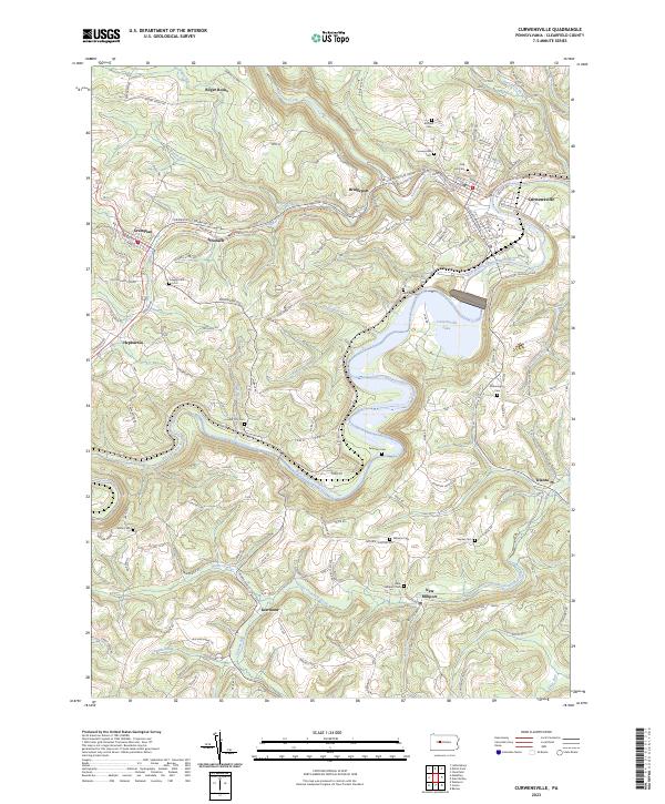 Curwensville topographic map thumbnail