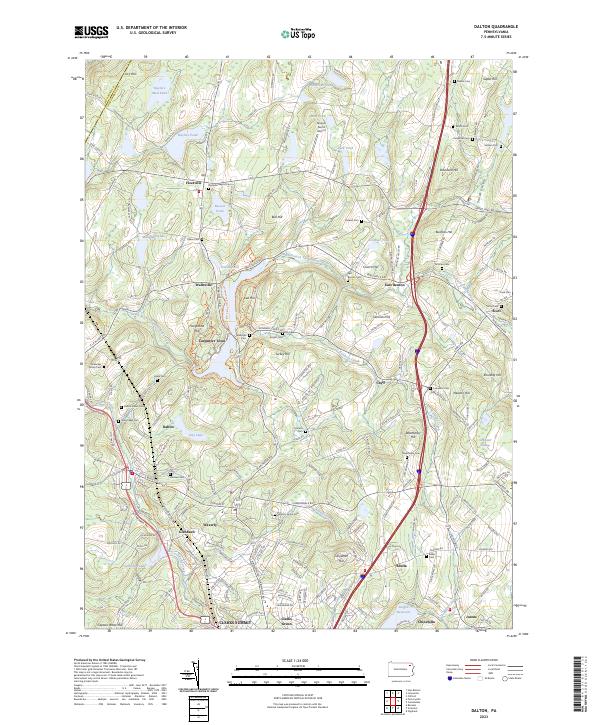Dalton topographic map thumbnail