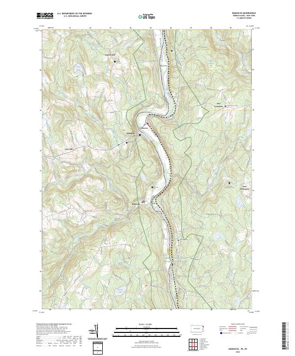 Damascus topographic map thumbnail