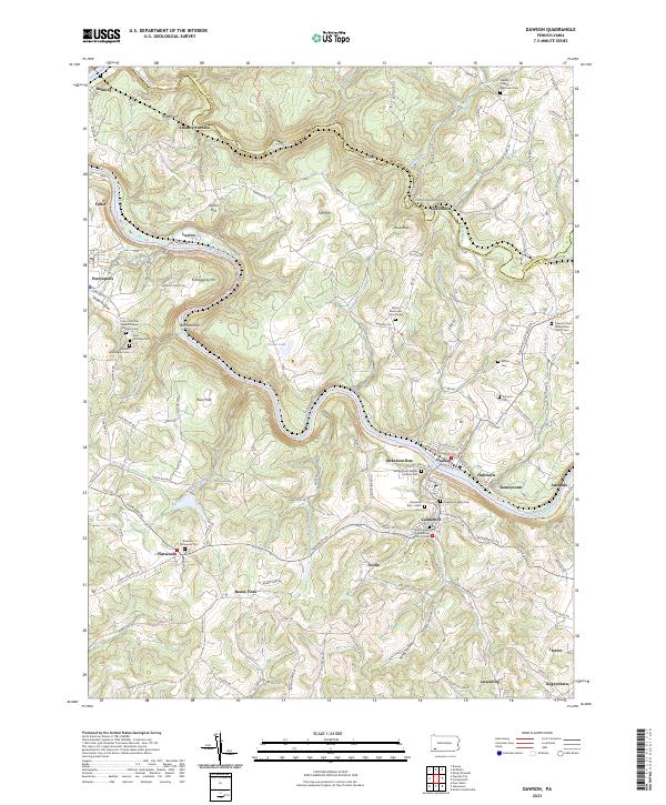 Dawson topographic map thumbnail