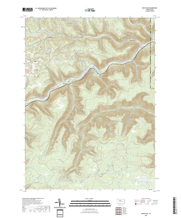 Dents Run topographic map thumbnail