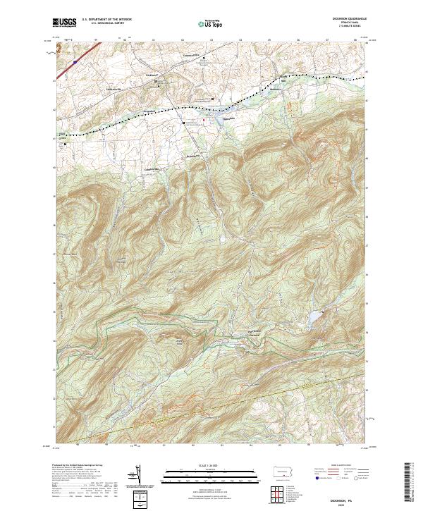 Dickinson topographic map thumbnail