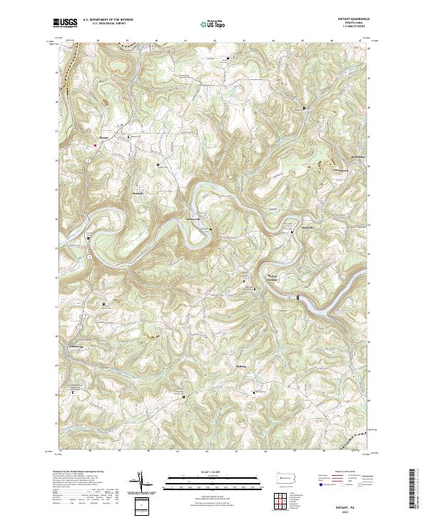 Distant topographic map thumbnail