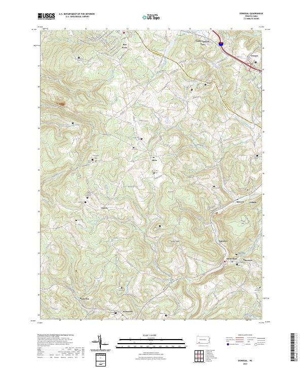 Donegal topographic map thumbnail