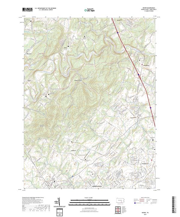 Dover topographic map thumbnail