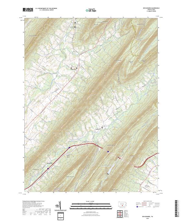Doylesburg topographic map thumbnail