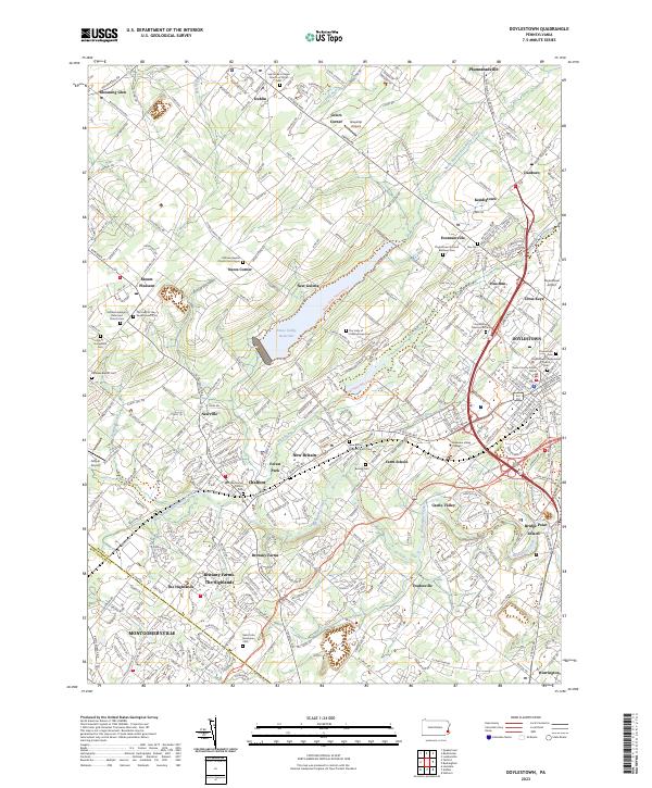 Doylestown topographic map thumbnail