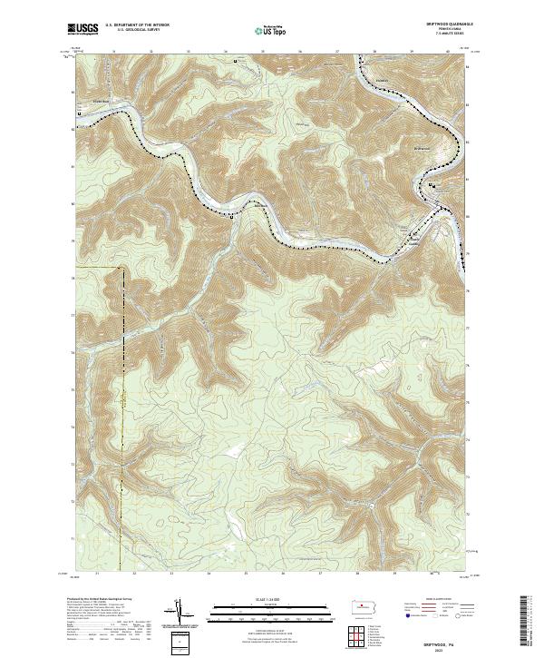 Driftwood topographic map thumbnail