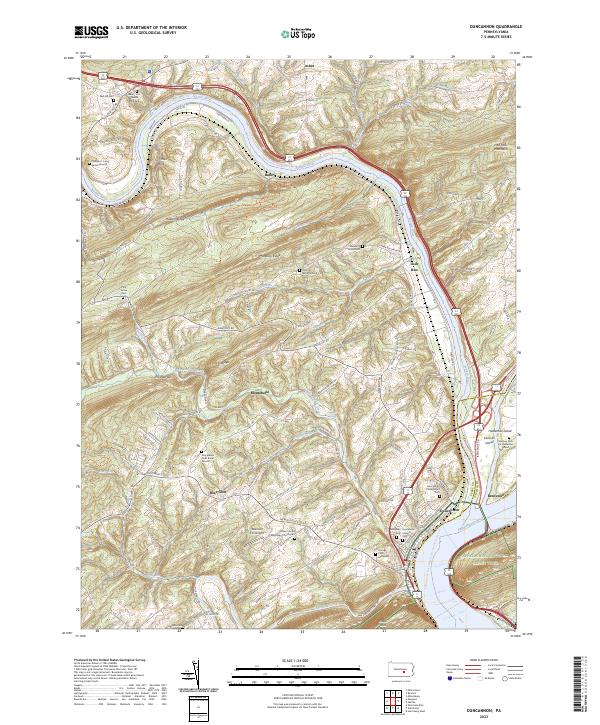 Duncannon topographic map thumbnail