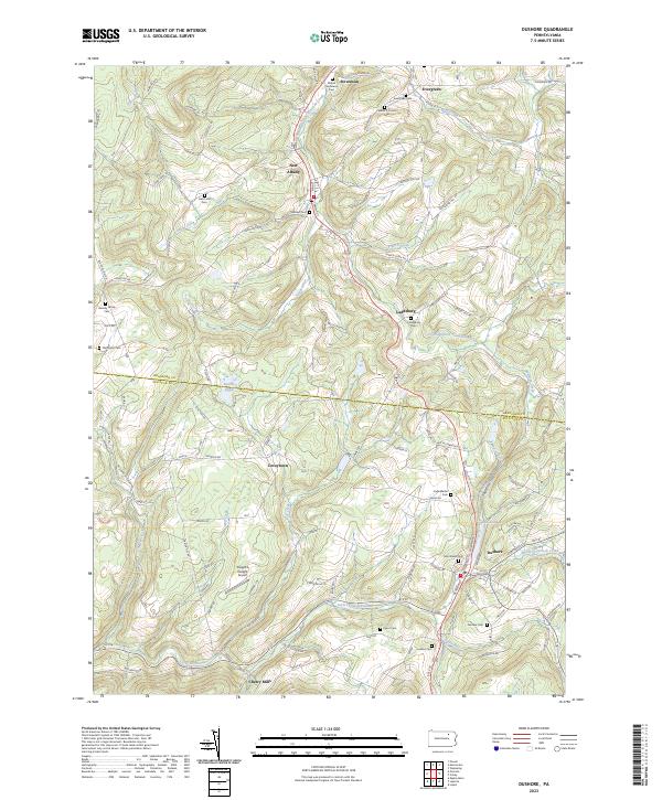 Dushore topographic map thumbnail