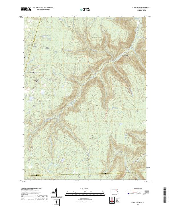 Dutch Mountain topographic map thumbnail