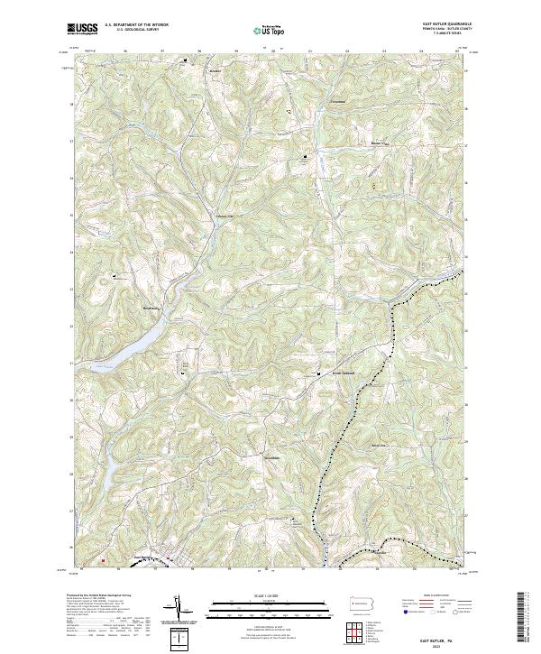 East Butler topographic map thumbnail