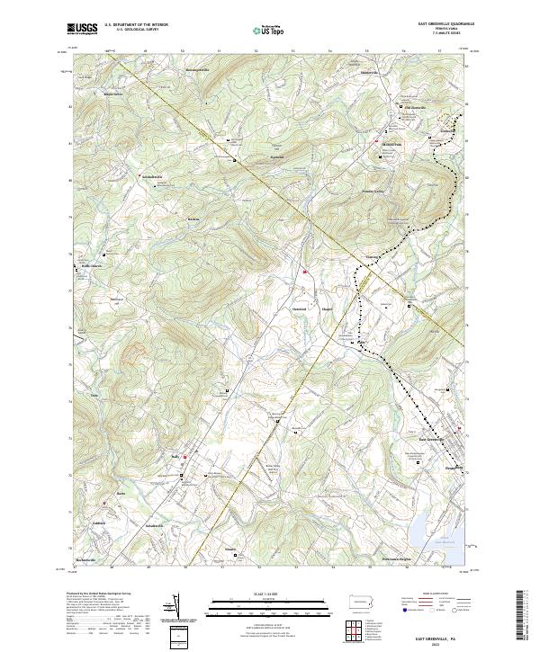 East Greenville topographic map thumbnail