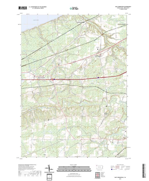 East Springfield topographic map thumbnail