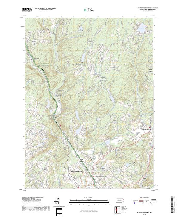 East Stroudsburg topographic map thumbnail