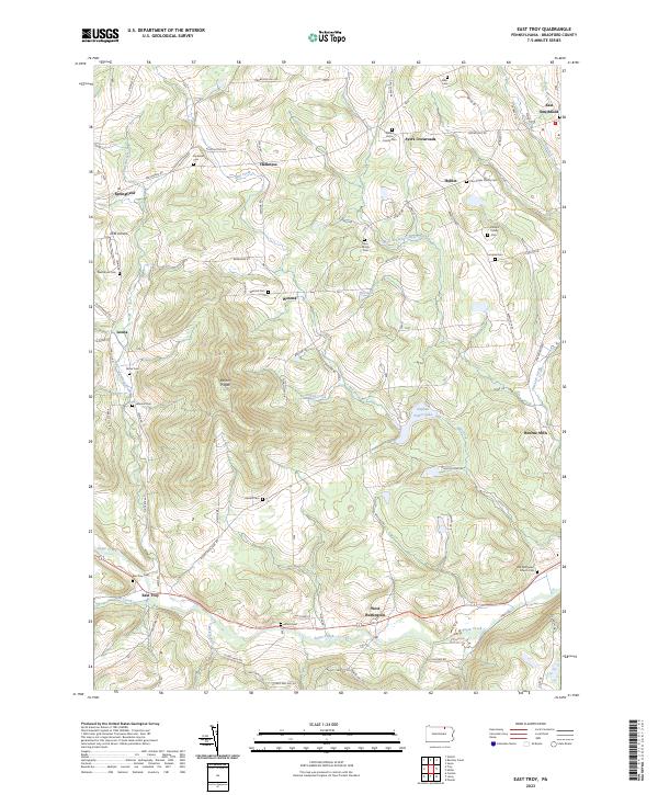 East Troy topographic map thumbnail