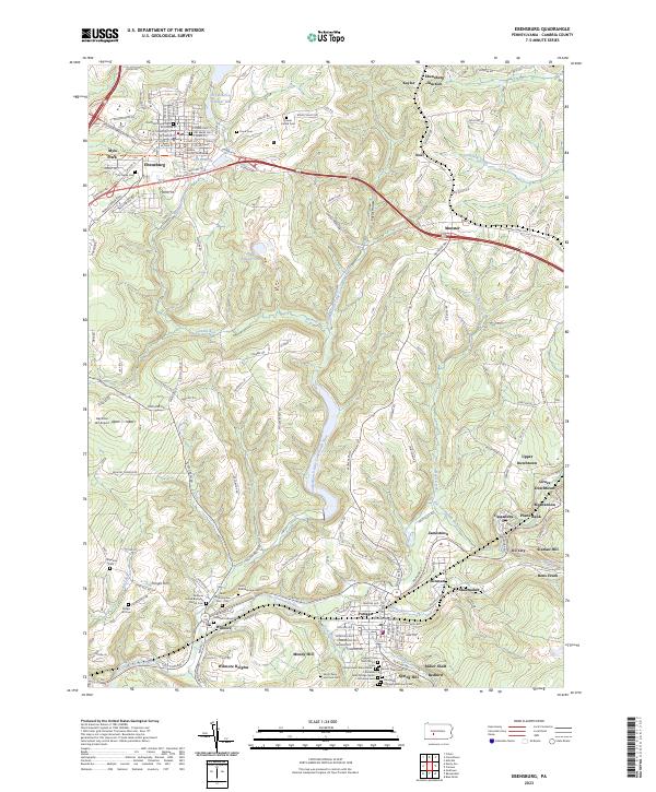 Ebensburg topographic map thumbnail