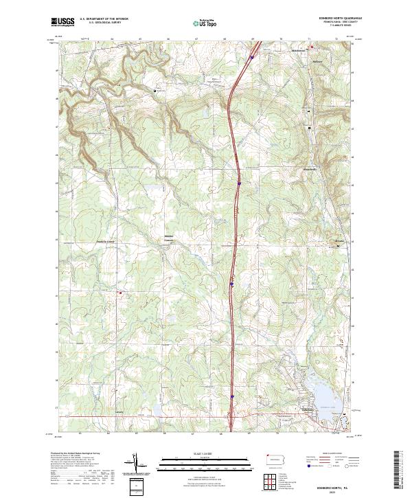 Edinboro North topographic map thumbnail