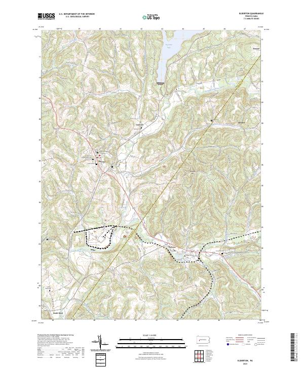Elderton topographic map thumbnail