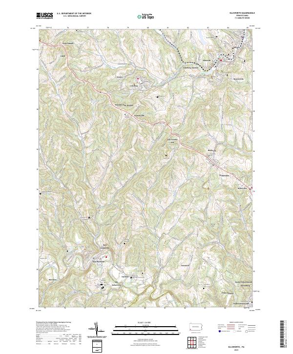 Ellsworth topographic map thumbnail