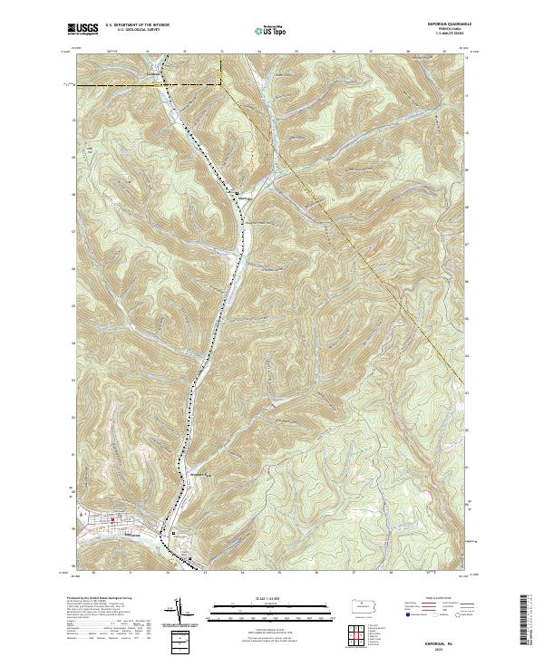 Emporium topographic map thumbnail