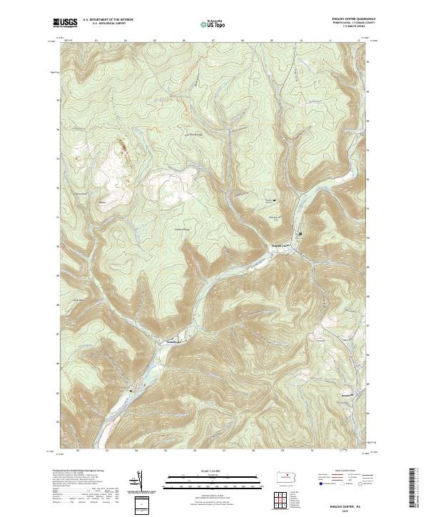 English Center topographic map thumbnail