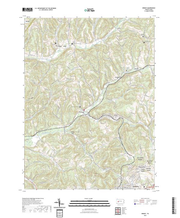 Ernest topographic map thumbnail