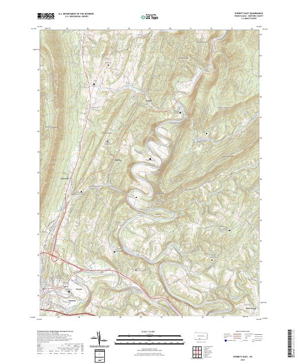 Everett East topographic map thumbnail
