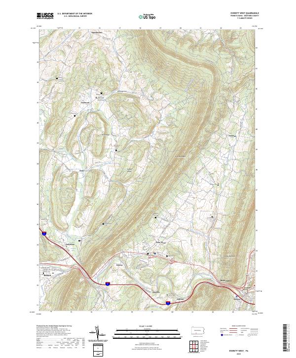 Everett West topographic map thumbnail