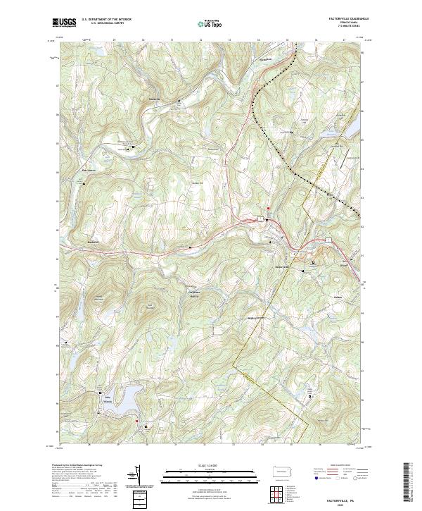 Factoryville topographic map thumbnail