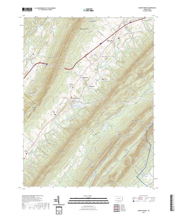 Fannettsburg topographic map thumbnail