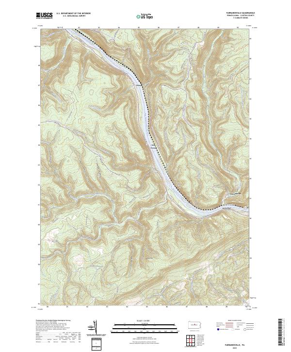 Farrandsville topographic map thumbnail