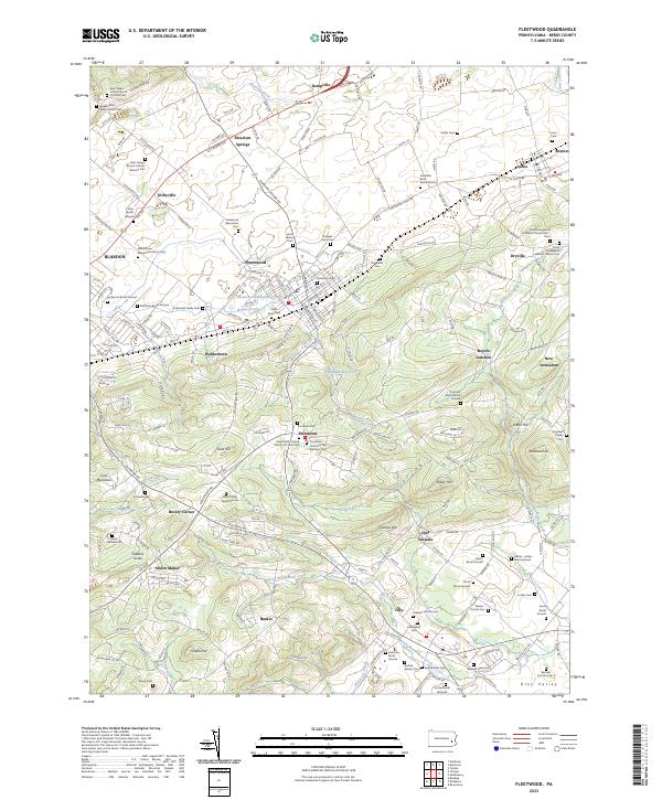 Fleetwood topographic map thumbnail