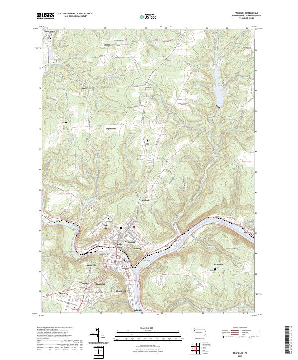 Franklin topographic map thumbnail