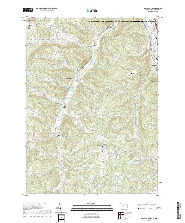 Franklin Forks topographic map thumbnail