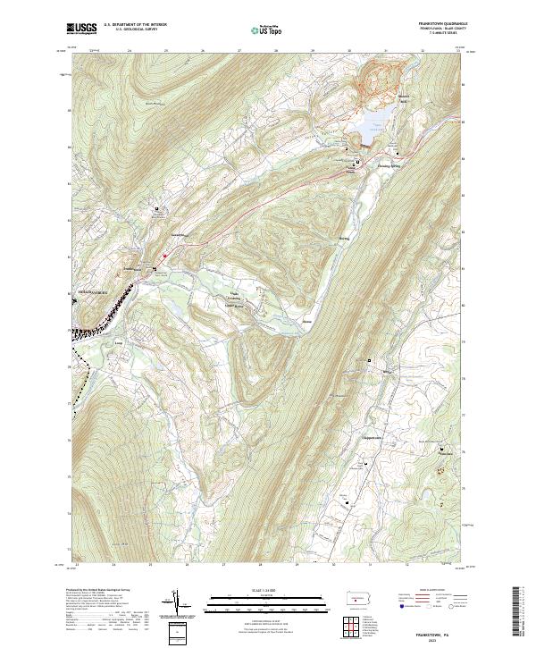 Frankstown topographic map thumbnail